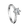 wholesale S925 Sterling Silver Minimalist Six-Prong Ring, Live Stream Hot Seller, Moissanite Ring Ready for Wholesale-0-4