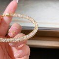 925 Silver Vintage-Style Glittering Chain Bracelet with Full Zirconia-0-1