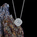 Silver Moissanite Necklace, 1 Carat Luxury Pendant for Live Stream Supply-0-1