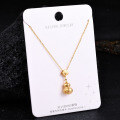 Sterling Silver Gilded Diamond-Cross Pikaxiou Pendant Necklace-0-5