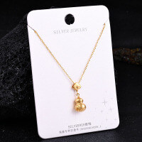 Sterling Silver Gilded Diamond-Cross Pikaxiou Pendant Necklace-S925 Sterling Silver YD-7367 925 Silver