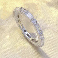 wholesale S925 Silver New Square Full Diamond Row Ring Exquisite Row Ring FashionHot Selling Item-0-1