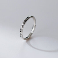 wholesale S925 Sterling Silver Literary Retro Style Exquisitely Designed Niche Thai Silver Small Fish Ring R02717-S925 silver ring Adjustable opening