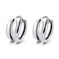 wholesale S925 Sterling Silver European and American Style Minimalist Hollow-out Geometric Ear Clasps, Unisex-0-5