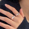 wholesale S925 silver layered inlaid stone ring for women, minimalist and niche luxury, trendy Japanese and Korean style-0-2