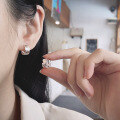 wholesale S925 Sterling Silver Korean Style Geometric Irregular Ins Wind Minimalist Versatile Cold Tone Earrings-0-3