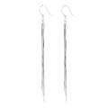 wholesale S925 Sterling Silver Tassel Long Snake Chain Ear Thread Versatile Minimalist Style Ins Elegant Luxury Wind Earrings-0-4