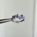 wholesale S925 Sterling Silver Monet Wisteria Flower Ring Romantic and Exquisite Vintage Purple Flower Enamel Drop Ring for Women-0-2