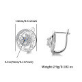 wholesale S925 Sterling Silver Cross-Border Moissanite Stud Earrings, Luxe and Versatile U-Shaped Ear Clips for Factory Wholesale-0-5