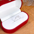 wholesale S925 Sterling Silver Love Freshwater Pearl Ring for Women, Minimalist, Adjustable Heart-Shaped Ring, Xiaohongshu Same Style-0-1