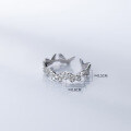 wholesale S925 Silver Korean-style Simple Hollow Diamond-inlaid Butterfly Ring Summer Elegant and Fresh Hand Jewelry J9442-0-3