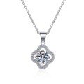 wholesale S925 Sterling Silver Cross Pendant Moissanite Women's Necklace, High-End European and American Silver Jewelry Accessories-0-3