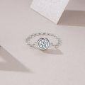 wholesale 925 Sterling Silver Minimalist and Elegant Bubble Ring with Moissanite, Luxury High Version Non-Tarnish-0-2