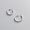 wholesale 925 Sterling Silver Smooth Round Ear Clips for Women, Korean Style Fashion Multi-size Geometric Earrings M01904-0-3