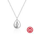 wholesale 925 Sterling Silver New Ins Style Waterdrop Diamond Pendant Women's Choker Necklace, European and American Hot Sales, Elegant and High-End Sense-0-6