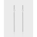 wholesale S925 Sterling Silver Geometric Vertical Bar Ear Studs, Minimalist and Versatile Earrings for Women-0-0
