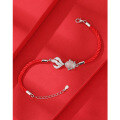wholesale 925 Sterling Silver Cat's Eye Koi Fish Bracelet for Women, Woven Red String Small-Scale Rope Gift for Best Friend or Girlfriend New Year's Present-0-2