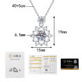 Metal Moissanite Necklace Cross-Border Romantic Star Snowflake Christmas Gift 1ct Wholesale-0-5