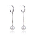 wholesale S925 silver Korean and Japanese style elegant pearl earrings for women, small and trendy design with tassels, cross-border new accessory for wholesale-0-4