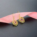 wholesale S925 Sterling Silver Heart Earrings for Women, Minimalist Korean Style, Elegant Gold-Plated Hollow-Out Diamond-Embedded Heart-Shaped Ear Accessories-0-3