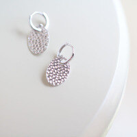 wholesale Metal oval drop earrings for women, Korean style, slimming face, minimalist and versatile, trendy and elegant hoop earrings-A pair of prices