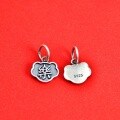 wholesale 925 Sterling Silver Vintage Chinese Style DIY Accessories Fu Ji An Cai Pray for Peace and Blessings Pendant Bracelet Braided Red Cord Charm-0-3