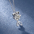 wholesale S925 Sterling Silver Moissanite Koi Fish Necklace for Women, Minimalist Collarbone Design, Small and Delicate Pendant Accessory-0-2