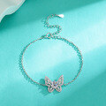 wholesale S925 Sterling Silver Moissanite Butterfly Intricate Craftsmanship Premium Edition Bracelet Cross-Border Hot-Selling Jewelry High-End Gift for Best Friend-0-1