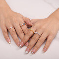 wholesale Rose gold-plated S925 sterling silver set with natural moonstone fashion minimalist elegant gemstone ring-0-3