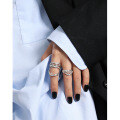 wholesale S925 Sterling Silver Double-Layer Snake Texture Irregular Korean Style Ins Minimalist Open Ring for Women-0-3