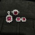 Metal, Lab-Grown 2ct Cushion Ruby Ring, Precision Vintage Setting-0-7