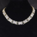 wholesale S925 silver full zirconia encrusted 15mm thick hip-hop trendy Cuban chain necklace-0-0