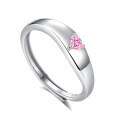 wholesale S925 Sterling Silver Original Design High-end Couple Rings Adjustable Plain Band Rings Valentine's Day Gift-0-8