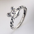 wholesale S925 Sterling Silver Cartoon Cute Mickey Mouse Ring Trendy Fresh Niche Versatile New Index Finger Ring for Women-0-0