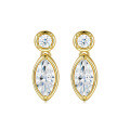 925 Silver Gold Ins Style Hypoallergenic Moissanite Luxury Earrings Wholesale-0-0