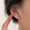 wholesale S925 Sterling Silver Irregular Stud Earrings for Women, Korean Summer New Arrival, Versatile and Niche High-End Earrings-0-0