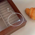 wholesale S925 Sterling Silver Woven Braided Italian Minimalist Bracelet for Women, Korean Simple Understated Luxury Hand Accessory-0-1