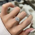 925 Silver Exaggerated Large 1-Carat Moissanite Iris Flower Ring for Women-0-2