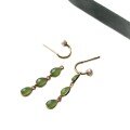 wholesale Vintage-style natural jade pearl teardrop gemstone drop earrings for women, party earrings wholesale-0-4