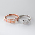 wholesale S925 Sterling Silver Fresh and Sweet Ins Style Minimalist Design Exquisite Diamond-Studded Knot Ring R02725-0-0