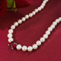 wholesale Metal material first, Mu Jing Jewelry new10*10mm bow pearl necklace for women adjustable-0-2