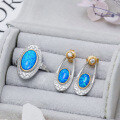 wholesale S925 silver jewelry manufacturer wholesale French design retro British style synthetic opal ring-0-3