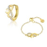 wholesale S925 Sterling Silver Bow-shaped Zircon Earrings For Women, Luxury Fashion Euro-american French Style Cross-border Earrings-Single two-piece combination 925 silver