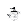 wholesale S925 Sterling Silver Halloween Hollow Pumpkin Head Adjustable Open Ring For Women-0-0