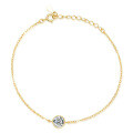 18K Gold Plated 925 Silver Moissanite T Bubble Bracelet for Women-0-3