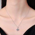 wholesale S925 Sterling Silver Cross Pendant Moissanite Women's Necklace, High-End European and American Silver Jewelry Accessories-0-1