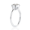wholesale S925 silver plated with 18k gold classic minimalist 2-carat round bubble ring with 8mm moissanite passing diamond tester instantly-0-4