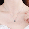 Sterling Silver Moissanite Necklace, Mermaid Pendant, Cross-Border Hot Seller-0-2