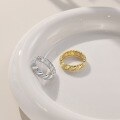wholesale S925 Sterling Silver Light Luxury High-End Delicate Curved Bond Twisted Design Small & Chic Elegant Fashion Ring for Women-0-3