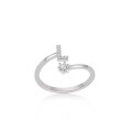 wholesale S925 Sterling Silver 26 Letter Ring, Fashionable Minimalist Everyday Versatile Open-Ended Adjustable One-Size Ring-0-16